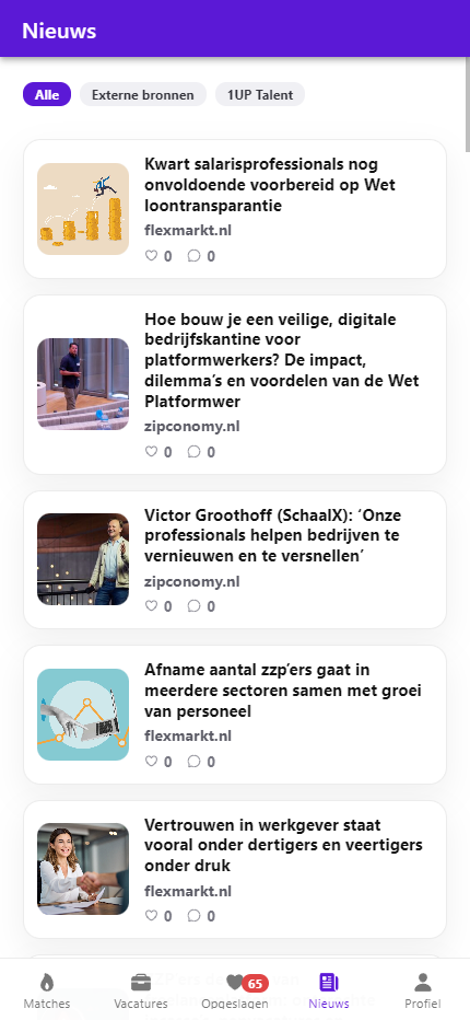 1UPPLY nieuwsfeed